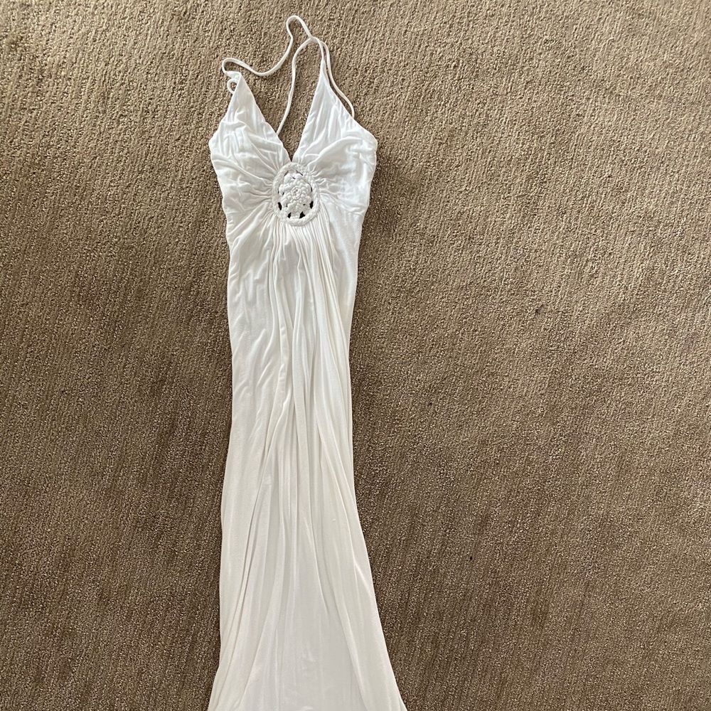 White maxi sky dress